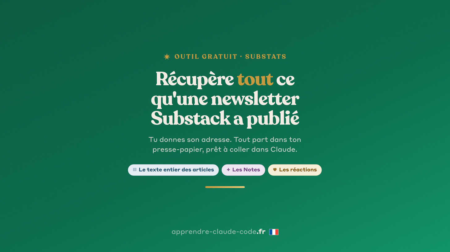 Couverture Substats : récupère tout ce qu'une newsletter Substack a publié