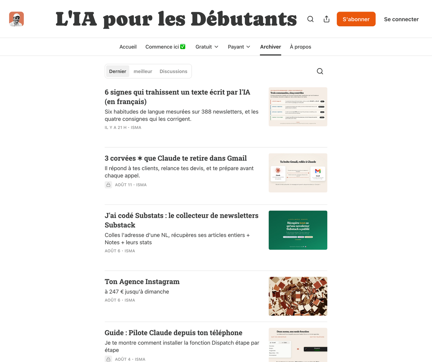 Les archives de la publication : tutoriels premium datés, un nouveau chaque semaine