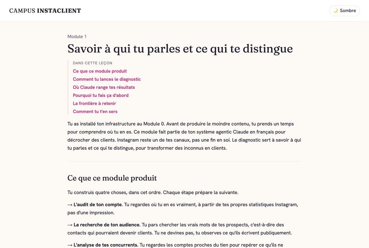 La vraie leçon du module 1 : savoir à qui tu parles et ce qui te distingue